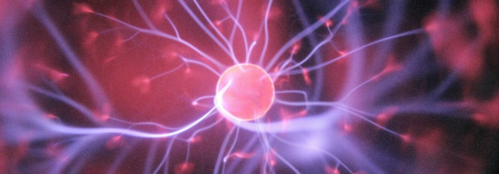 purple and pink plasma ball